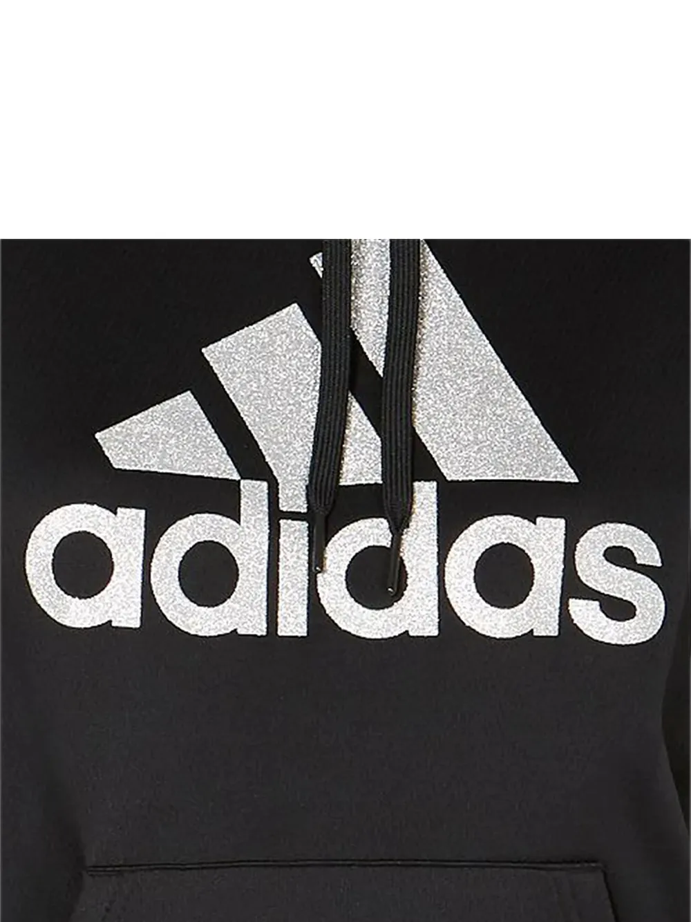 Adidas Originals Women's Big Logo Fleece Hooded Sweatshirt In Black