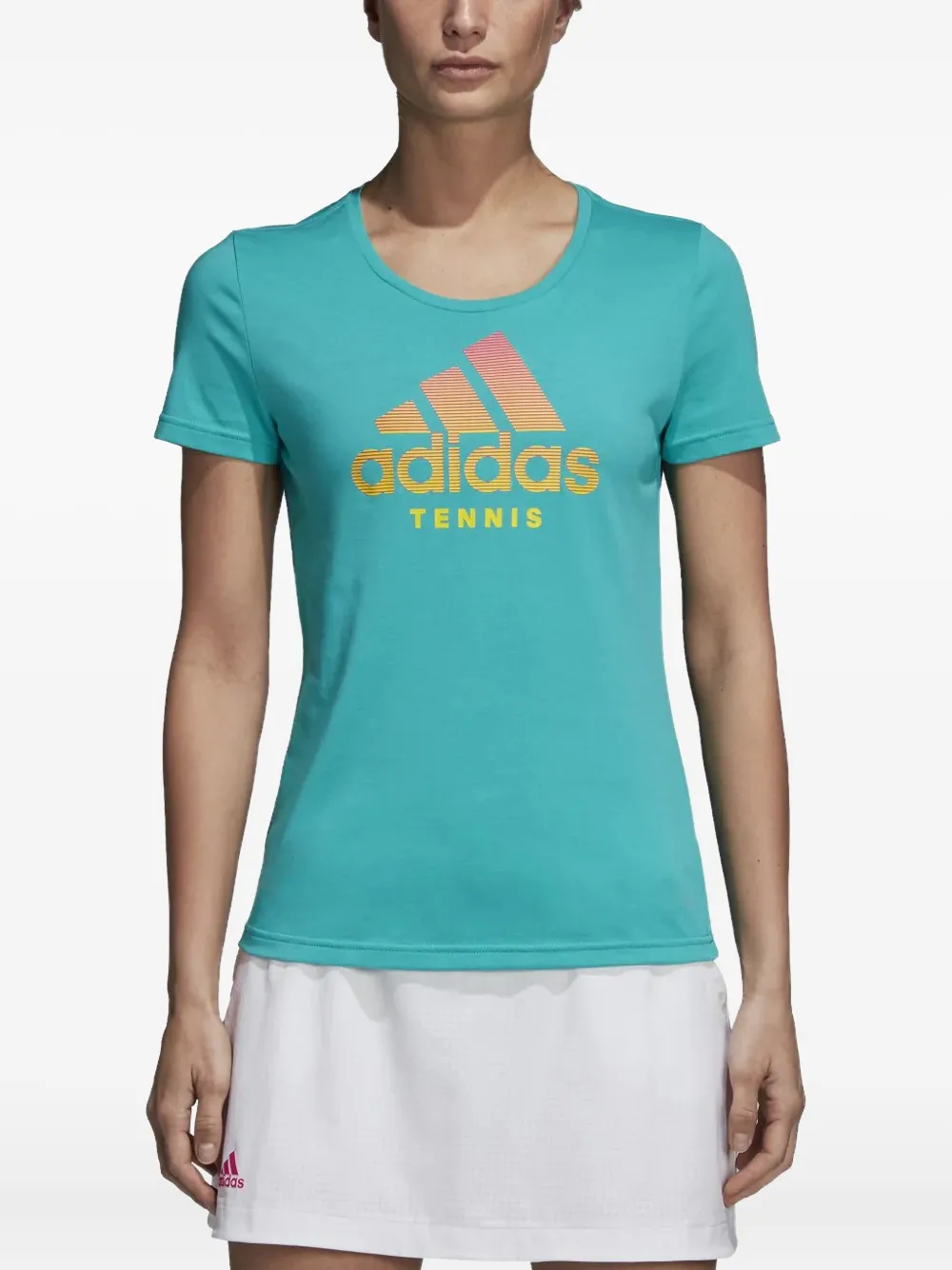 Adidas Originals Tennis Logo T-shirt In Blue