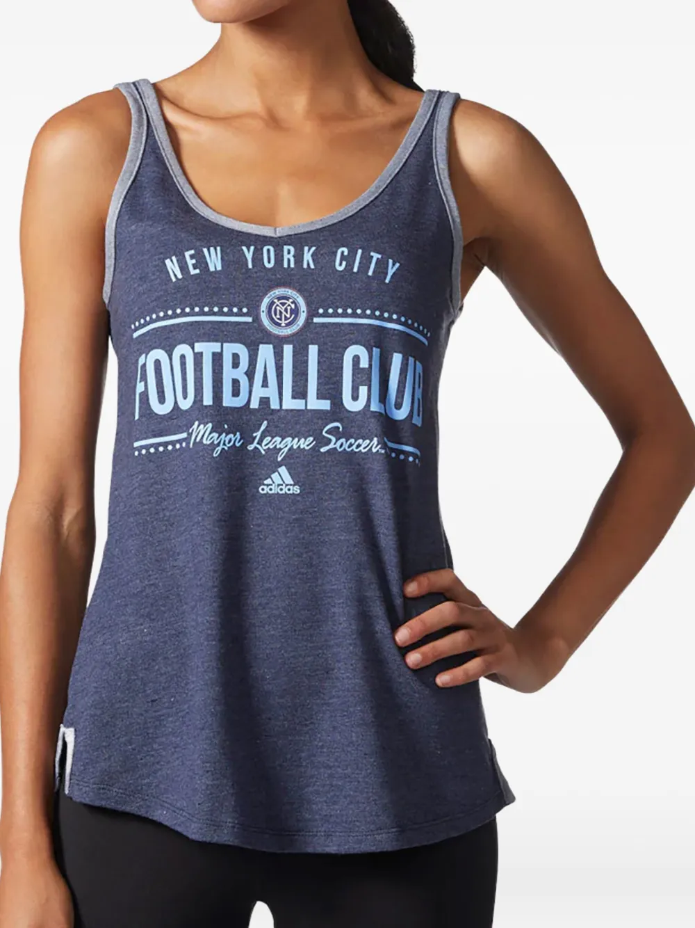 adidas New York City Football Club V-neck tank top | Blue | Image 1