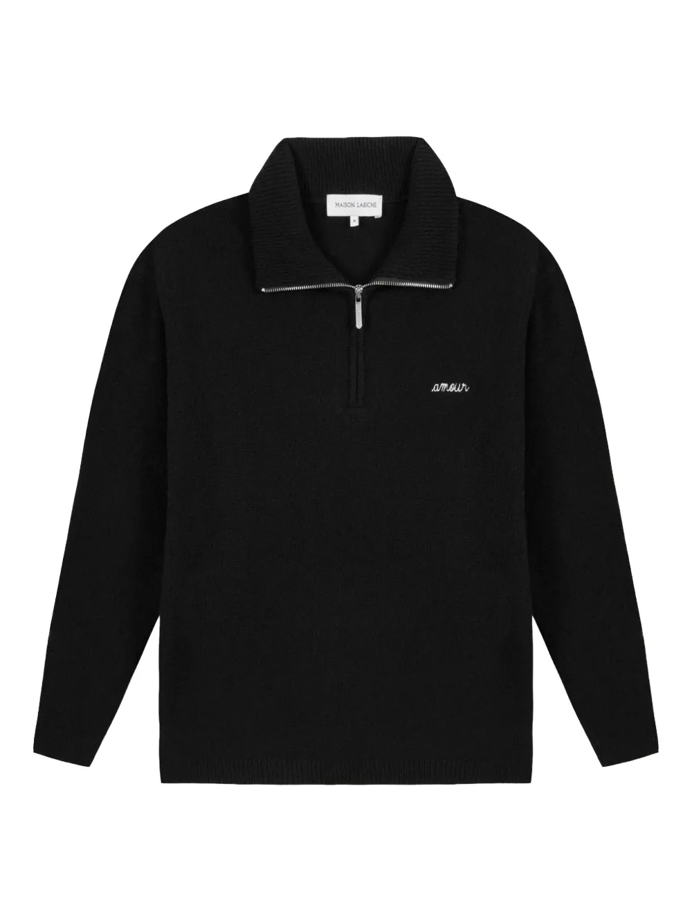 Maison Labiche amour half-zip wool sweater | Black | Image 1
