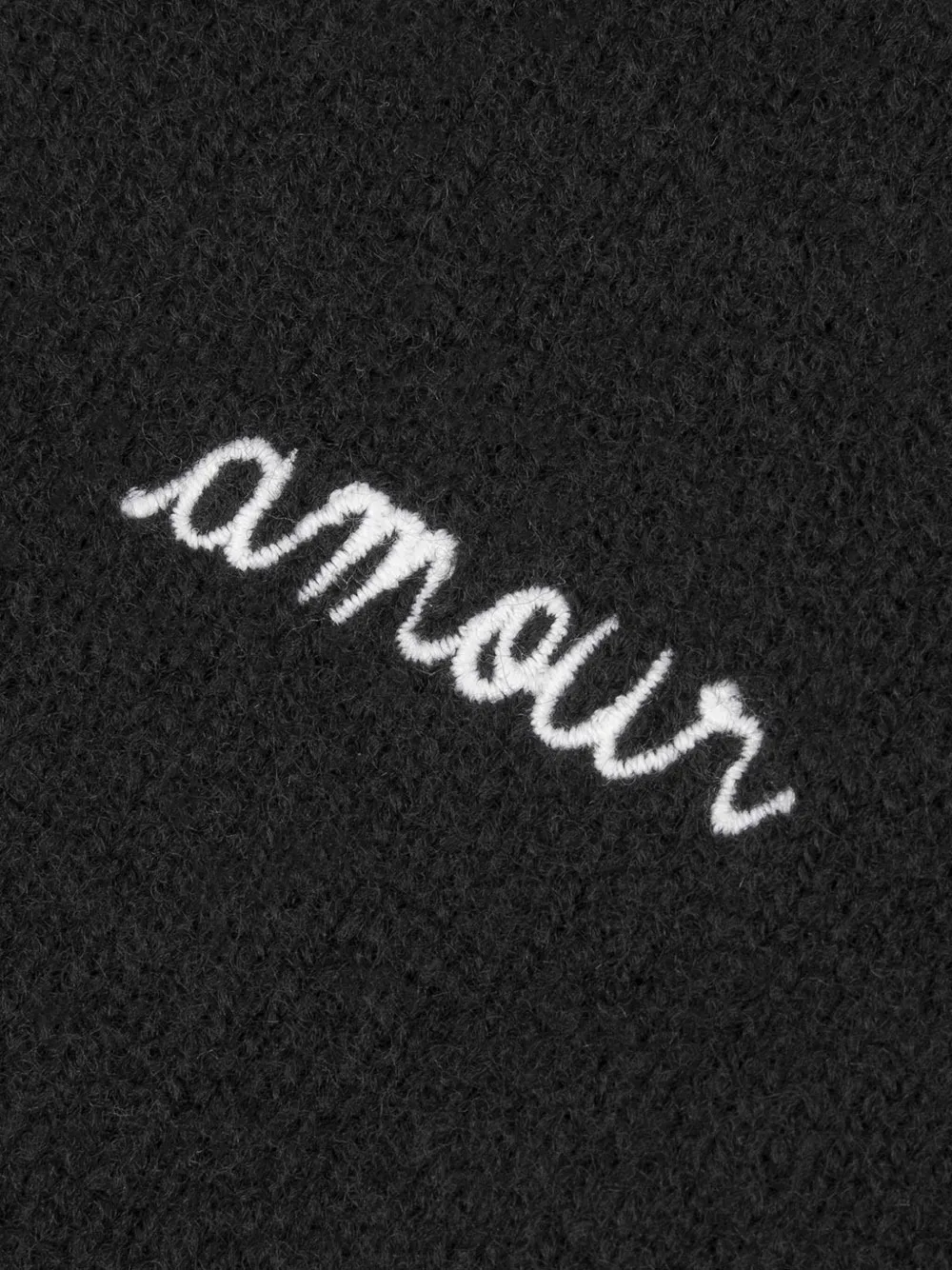 Maison Labiche Amour wollen trui met halve rits - Zwart