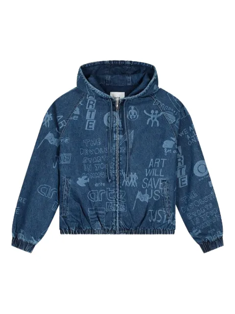 Arte Antwerp veste en jean à imprimé graphique