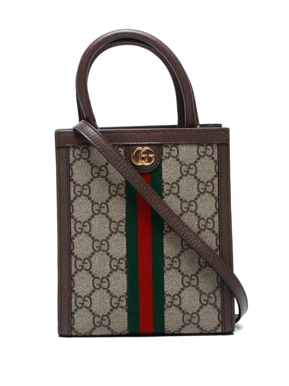 Pre-owned Gucci 2015 Gg Supreme Mini Tote Bag In Neutral