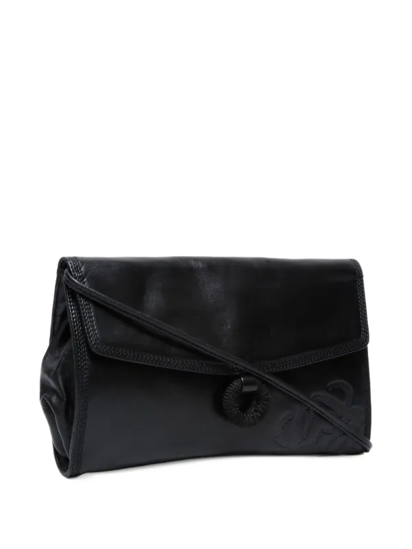 OLD LOEWE アナグラム レザー ショルダーバッグ LOEWE ロエベ アナグラム フロントロック レザー 2WAY