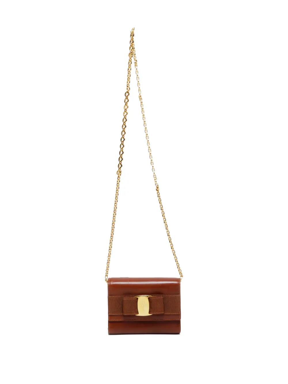 Pre-owned Ferragamo 1990-2010s Mini Vara Shoulder Bag In Brown