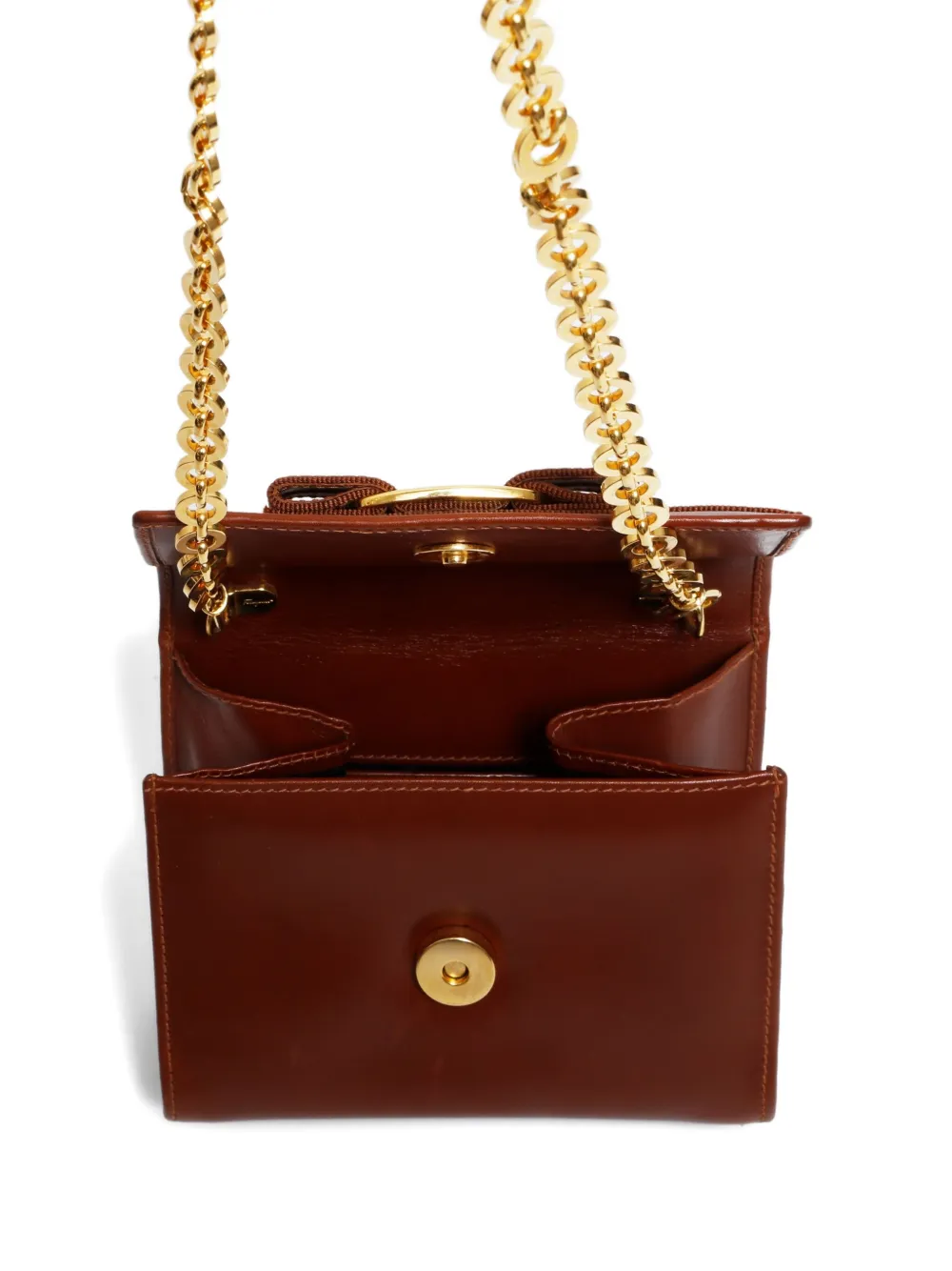 Pre-owned Ferragamo 1990-2010s Mini Vara Shoulder Bag In Brown