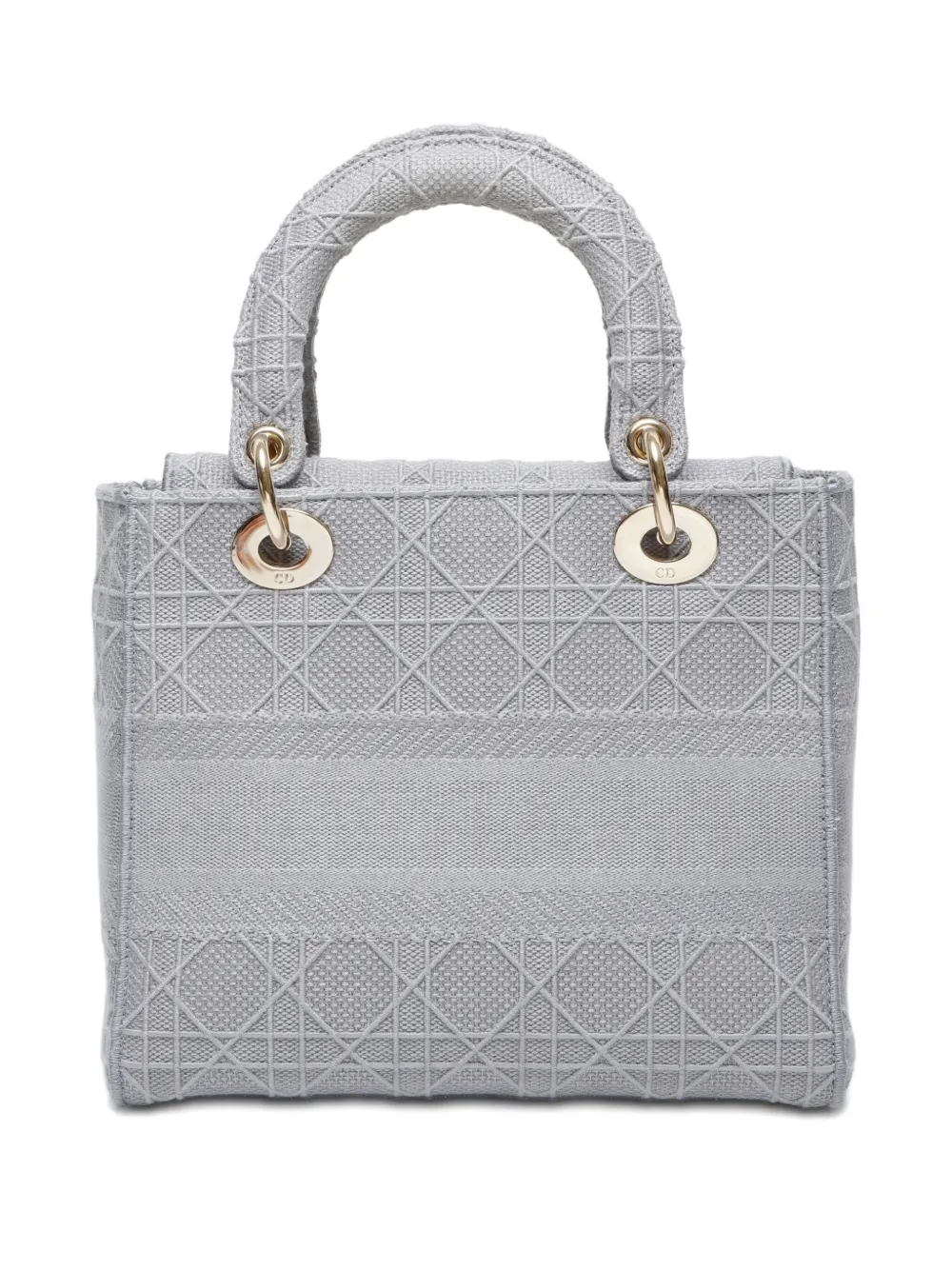 Pre-owned Dior 2020 Medium D-lite Tote Bag In Gray