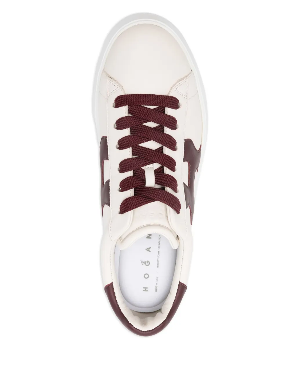 Hogan Rebel leather platform sneakers Neutrals