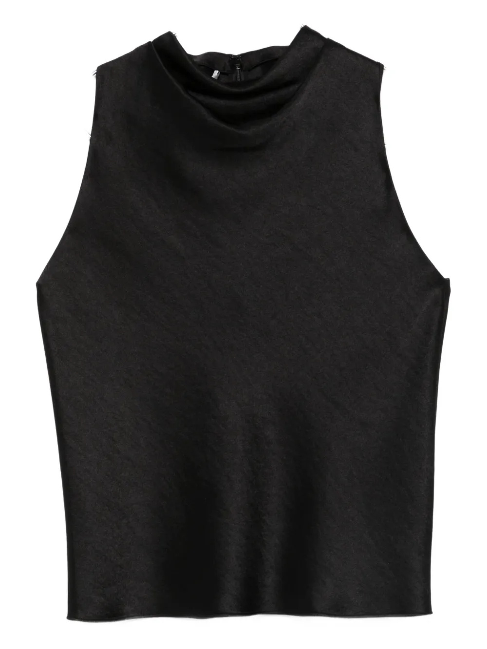 Vince Cowl-neck Sleeveless Top In Black