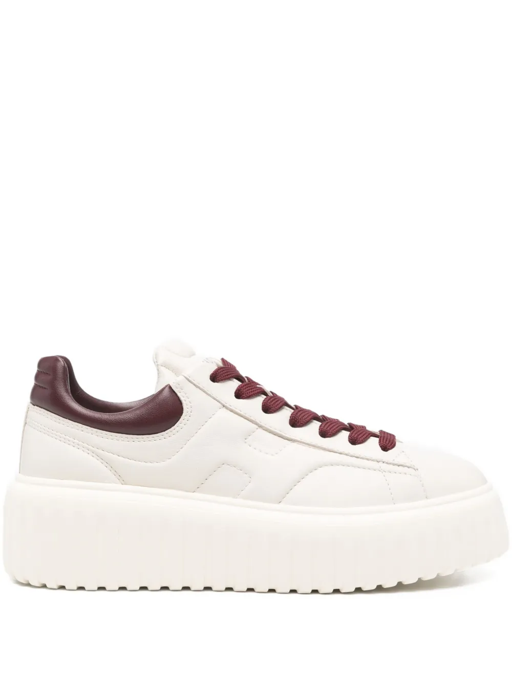 Hogan H-Stripe platform leather sneakers Neutrals