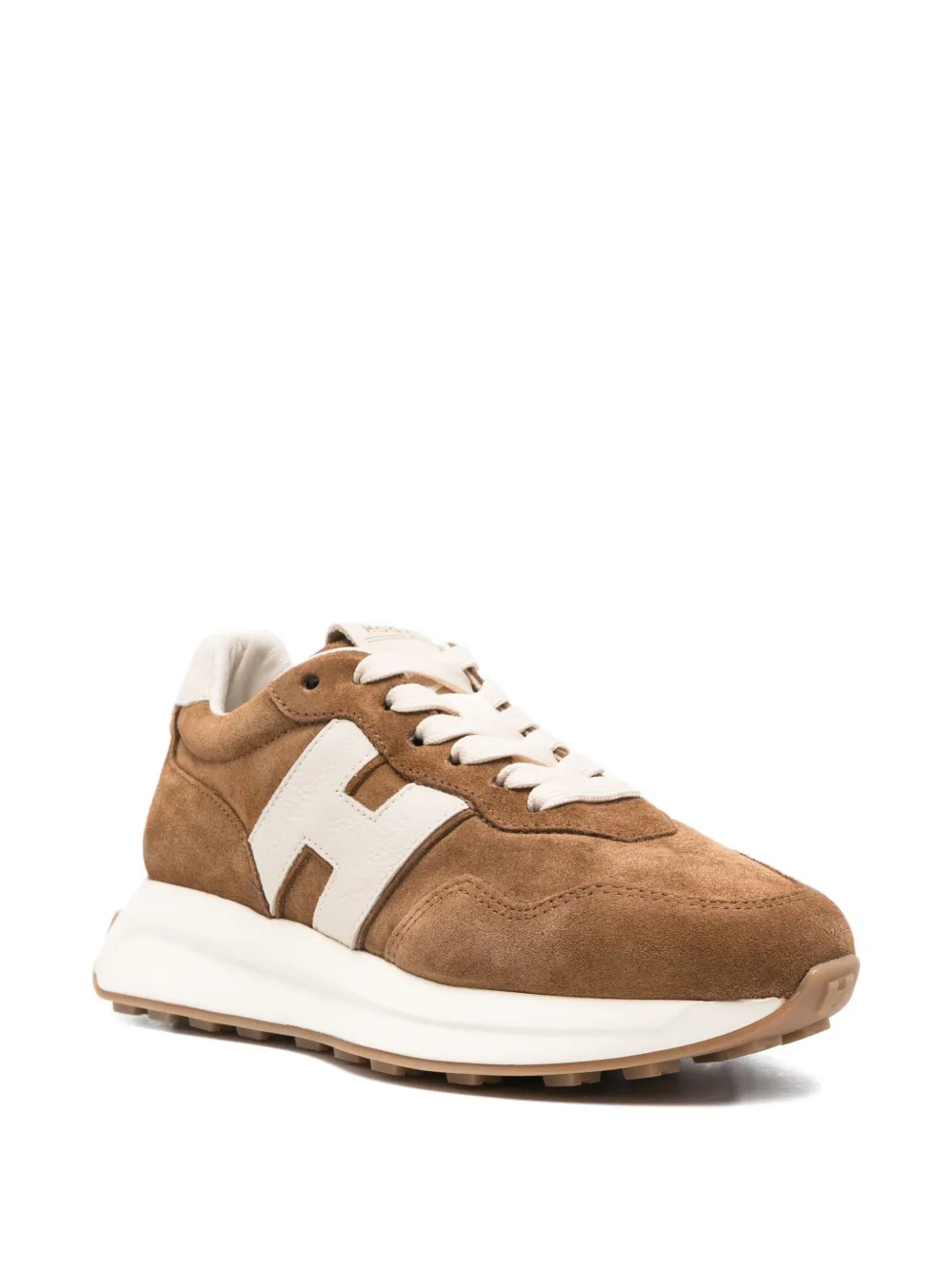 Hogan suede leather sneakers Brown