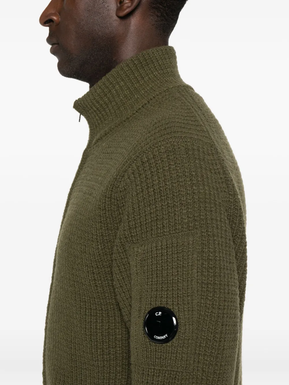 C.P. Company Vest met logodetail Groen