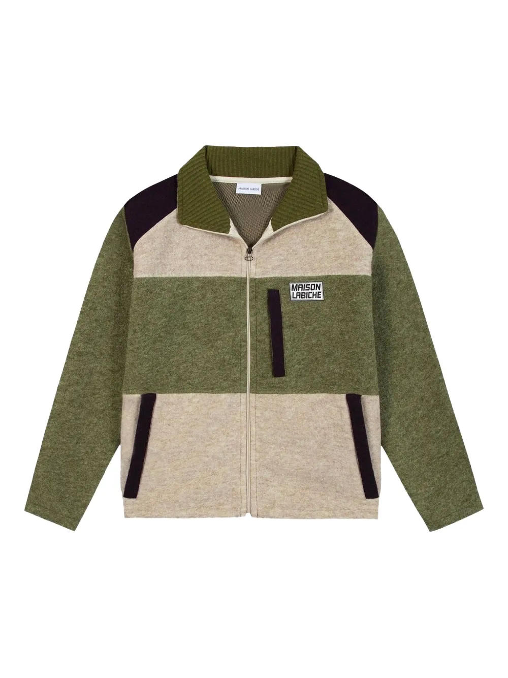 Maison Labiche Menans colour-block jacket | Green | Image 1