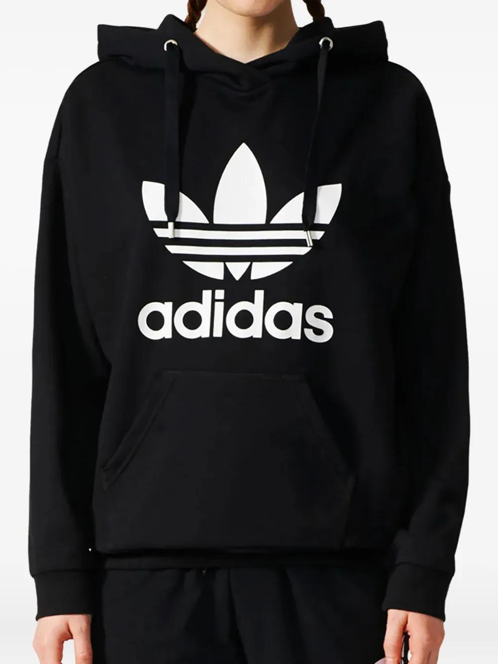 adidas Stadium Trefoil "Black/White" パーカー - ブラック adidas Stadium Trefoil "Black/White" パーカー - ブラック