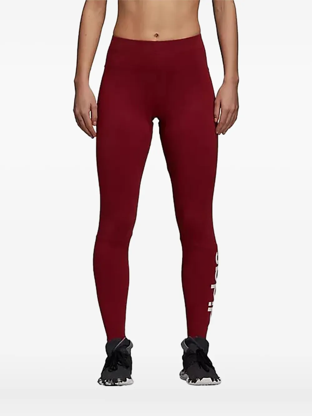 adidas high-waisted logo leggings | Red | Image 1