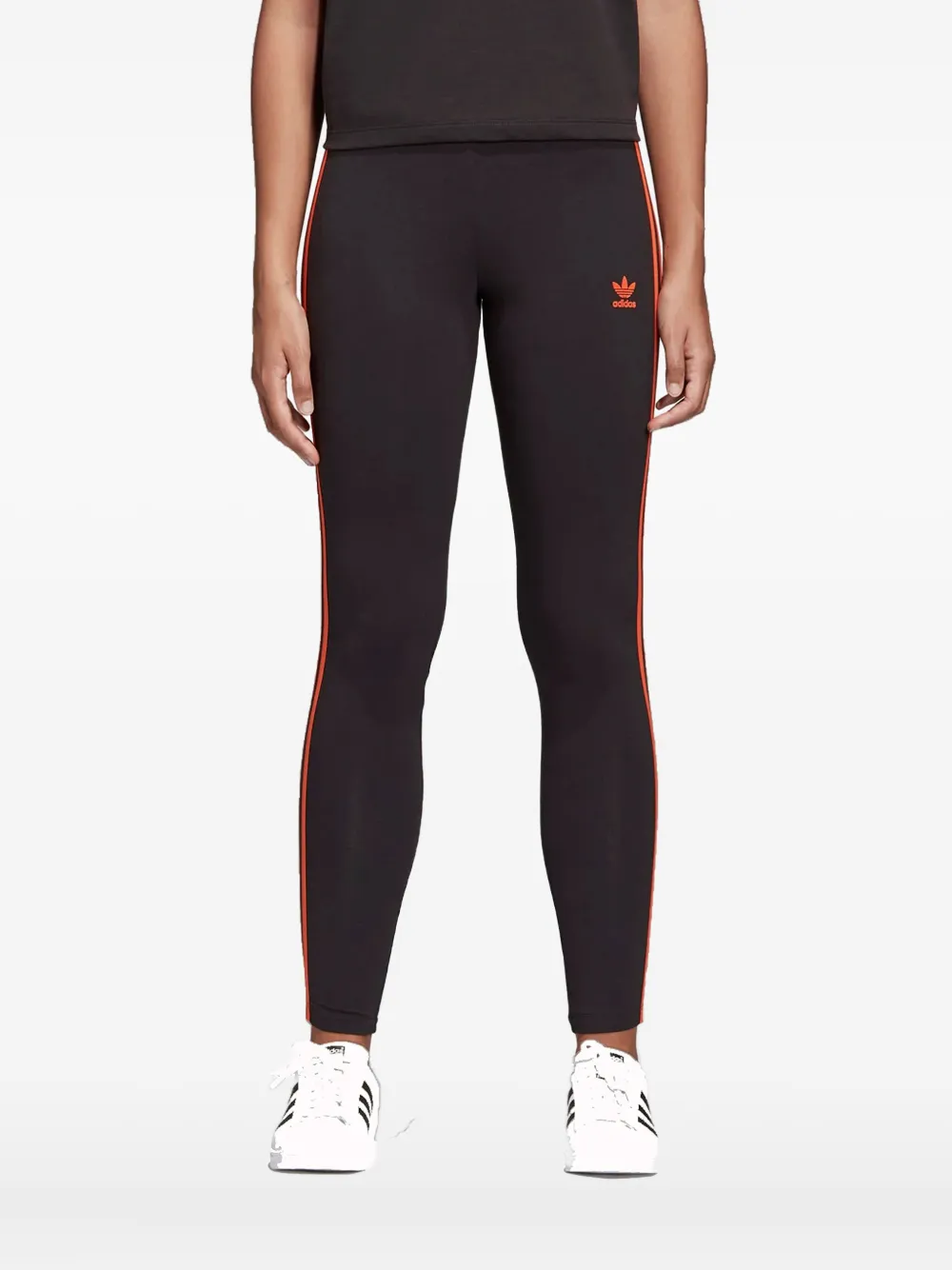 adidas three-stripe leggings | Black | Image 1