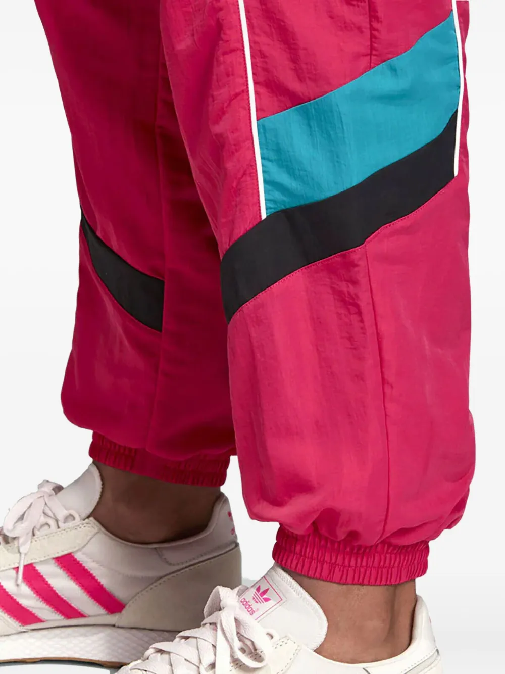 Adidas Originals Colour-blocked Track Pants In Pink