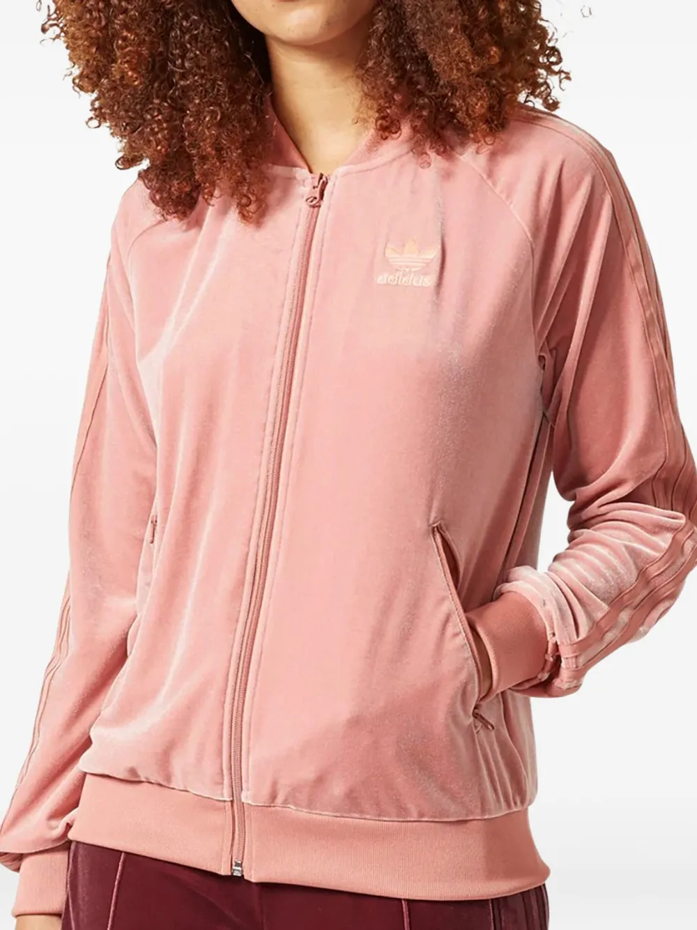 adidas Stadium Velvet Vibes "Raw Pink" track jacket | Pink | Image 1