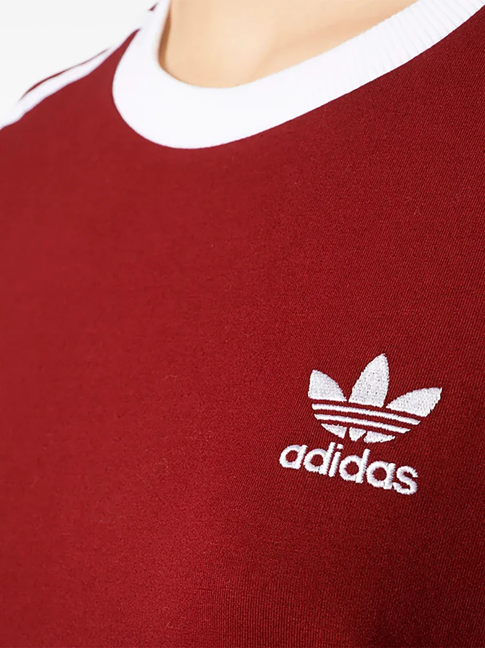 adidas Stadium 3-Stripes "Collegiate Burgundy/White" T-shirt | T-Shirts & Jersey Shirts | Image 2