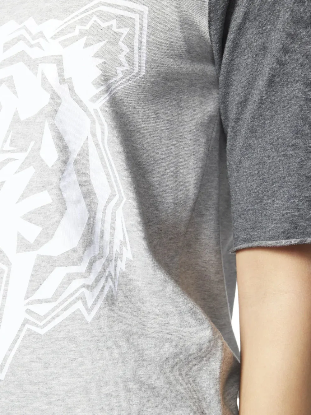 Adidas Originals Tiger Mascot Athletic T-shirt In Gray