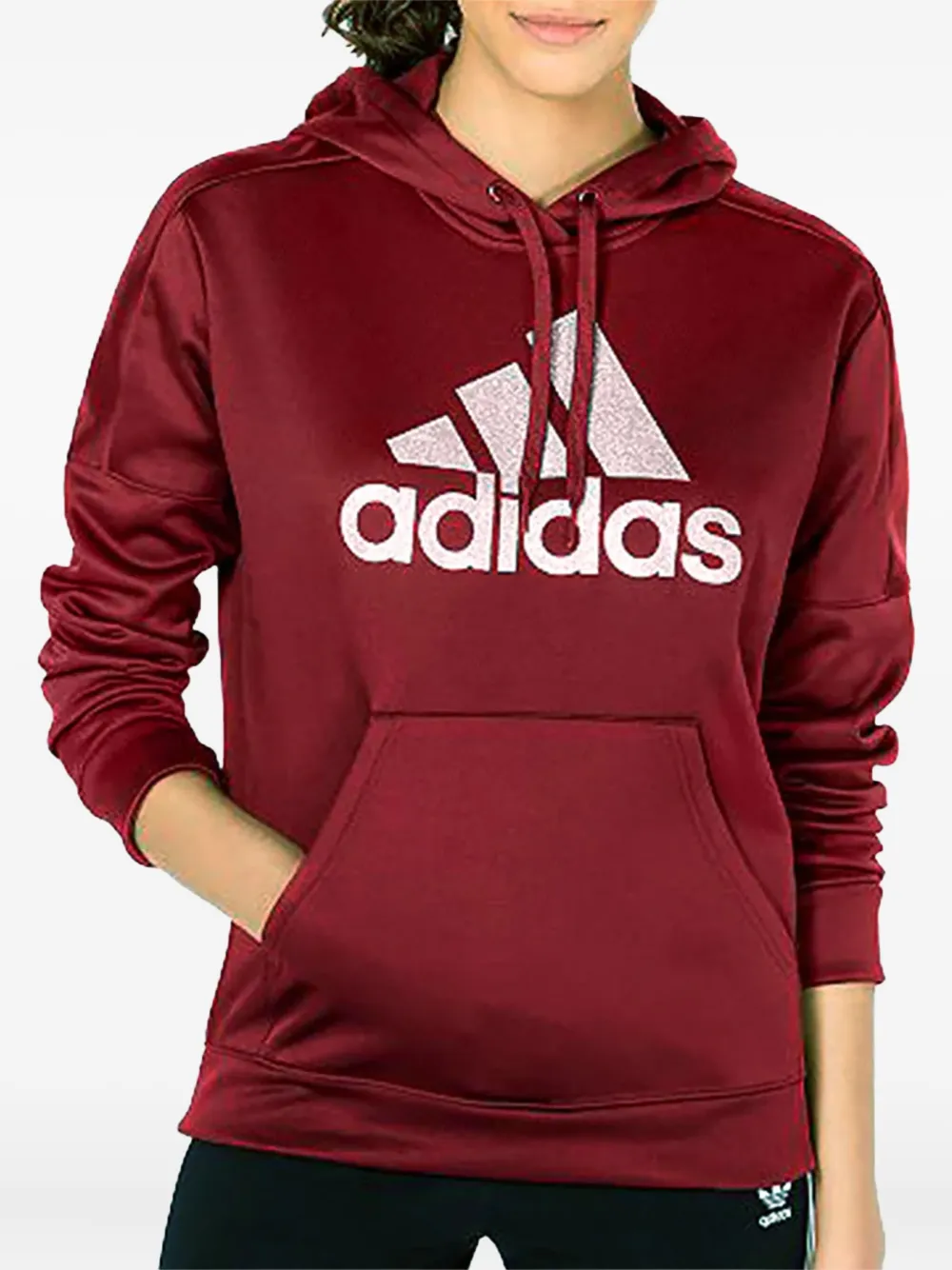 adidas Originals Shine Logo hoodie | Red | Image 1