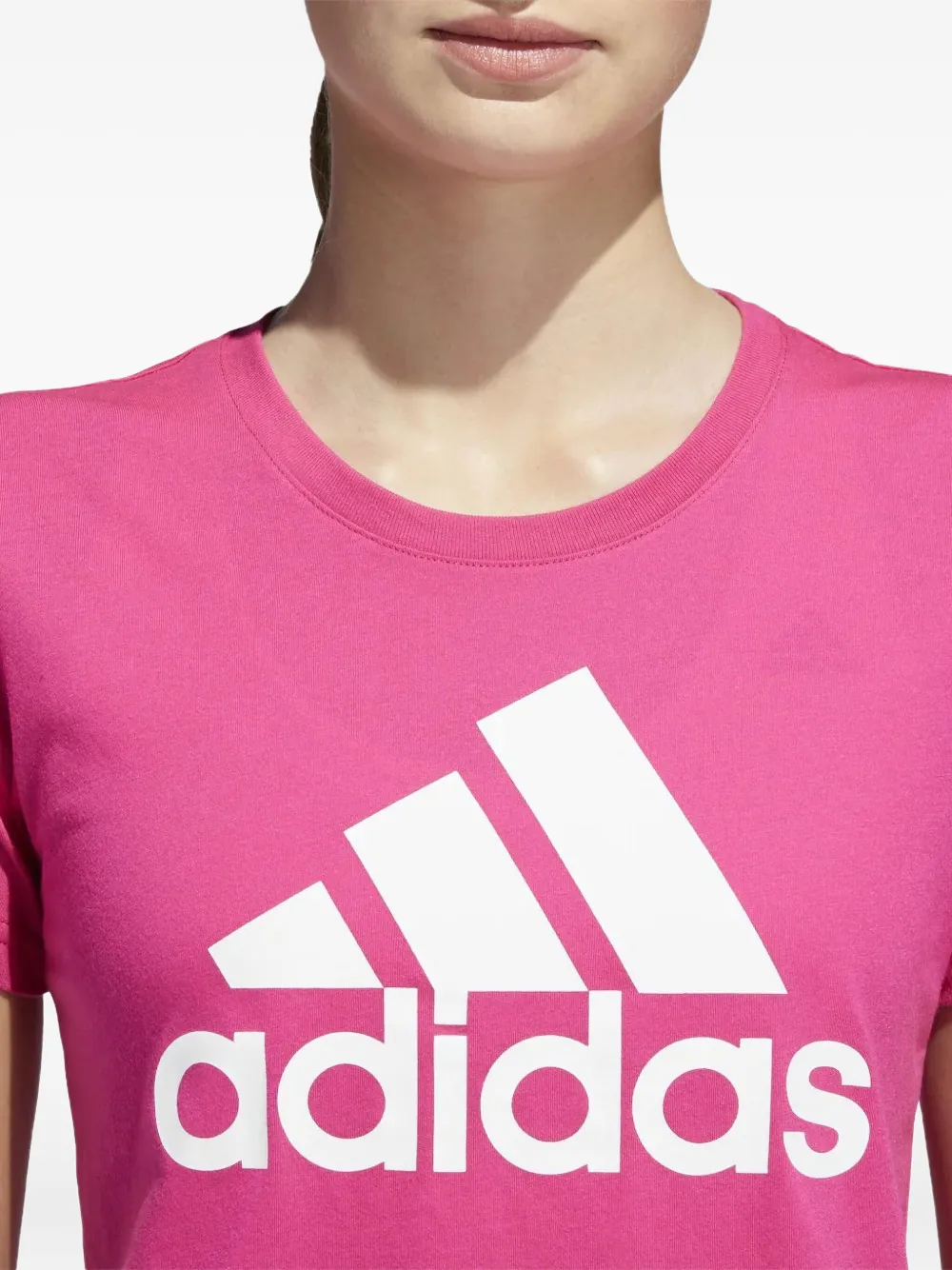 adidas Stadium Badge of Sport "Real Magenta" T-shirt | T-Shirts & Jersey Shirts | Image 2