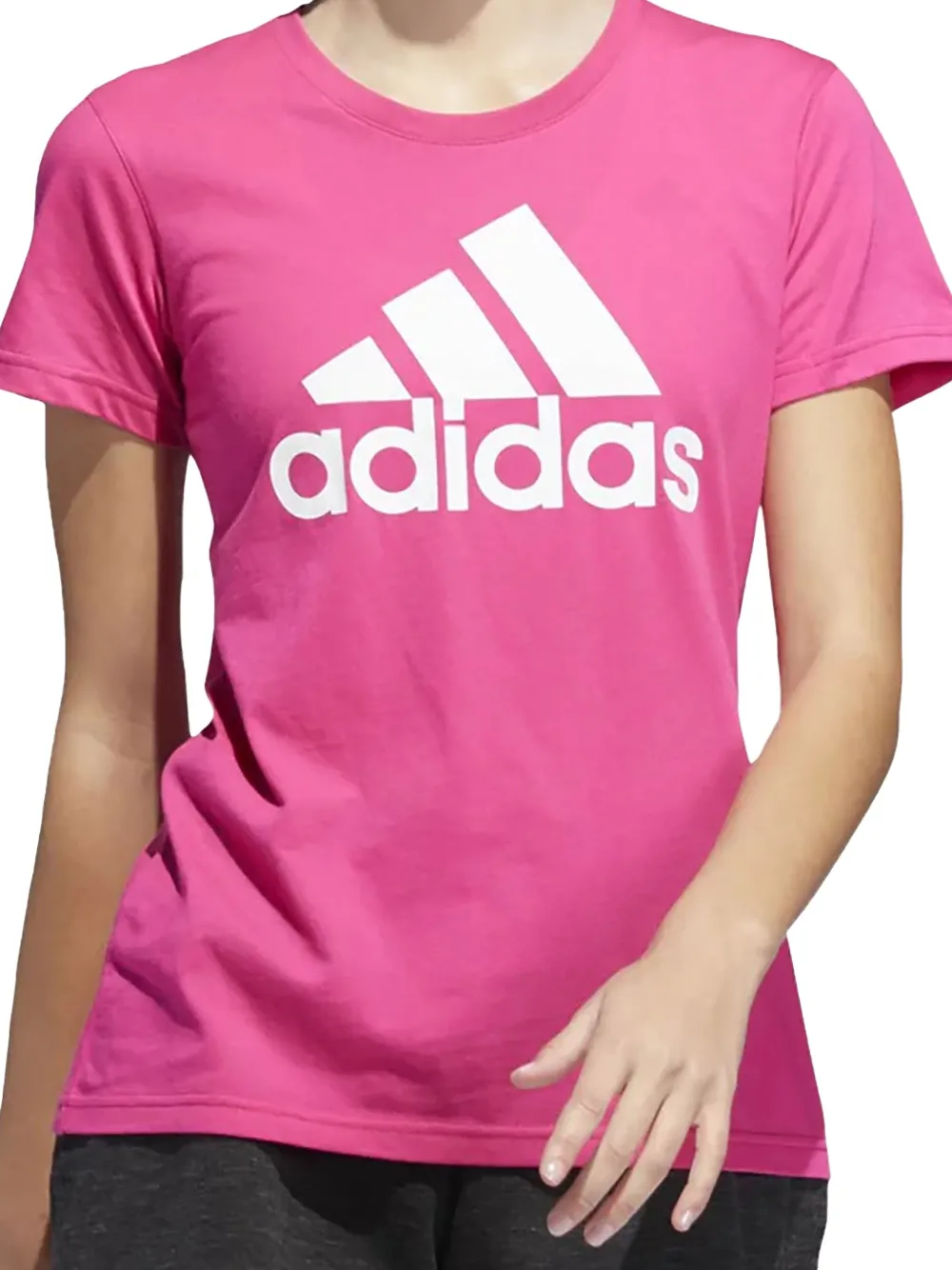 adidas Stadium Badge of Sport "Real Magenta" T-shirt | Pink | Image 1