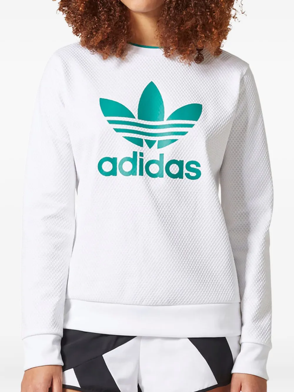 Adidas Originals Trefoil Sweatshirt In White