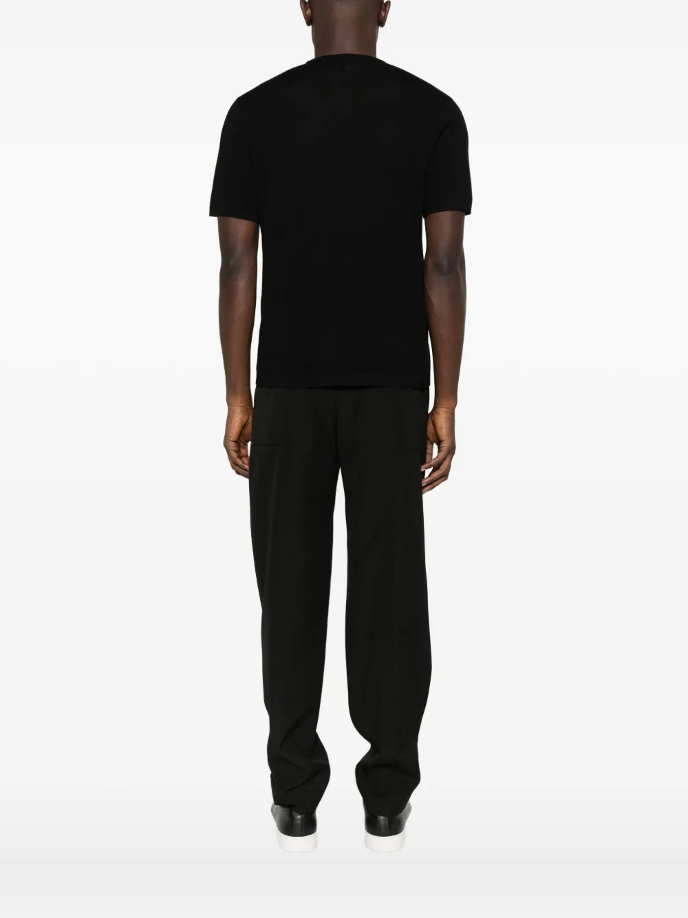 Emporio Armani Short-sleeve Crew-neck T-shirt In Black