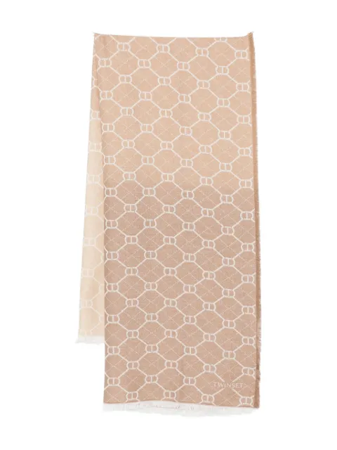 TWINSET logo-pattern scarf