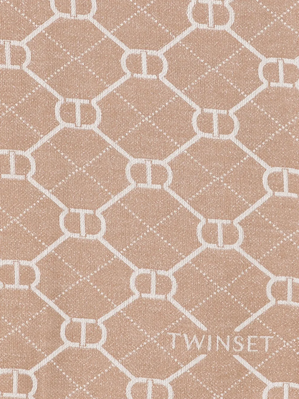 Twinset Logo-pattern Scarf In Neutral