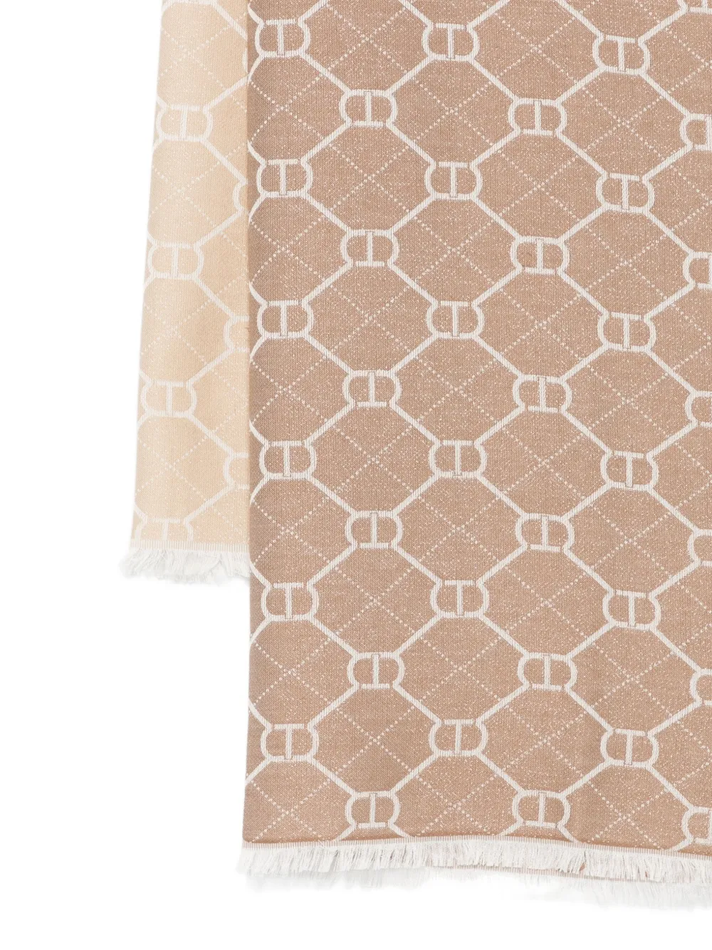 Twinset Logo-pattern Scarf In Neutral