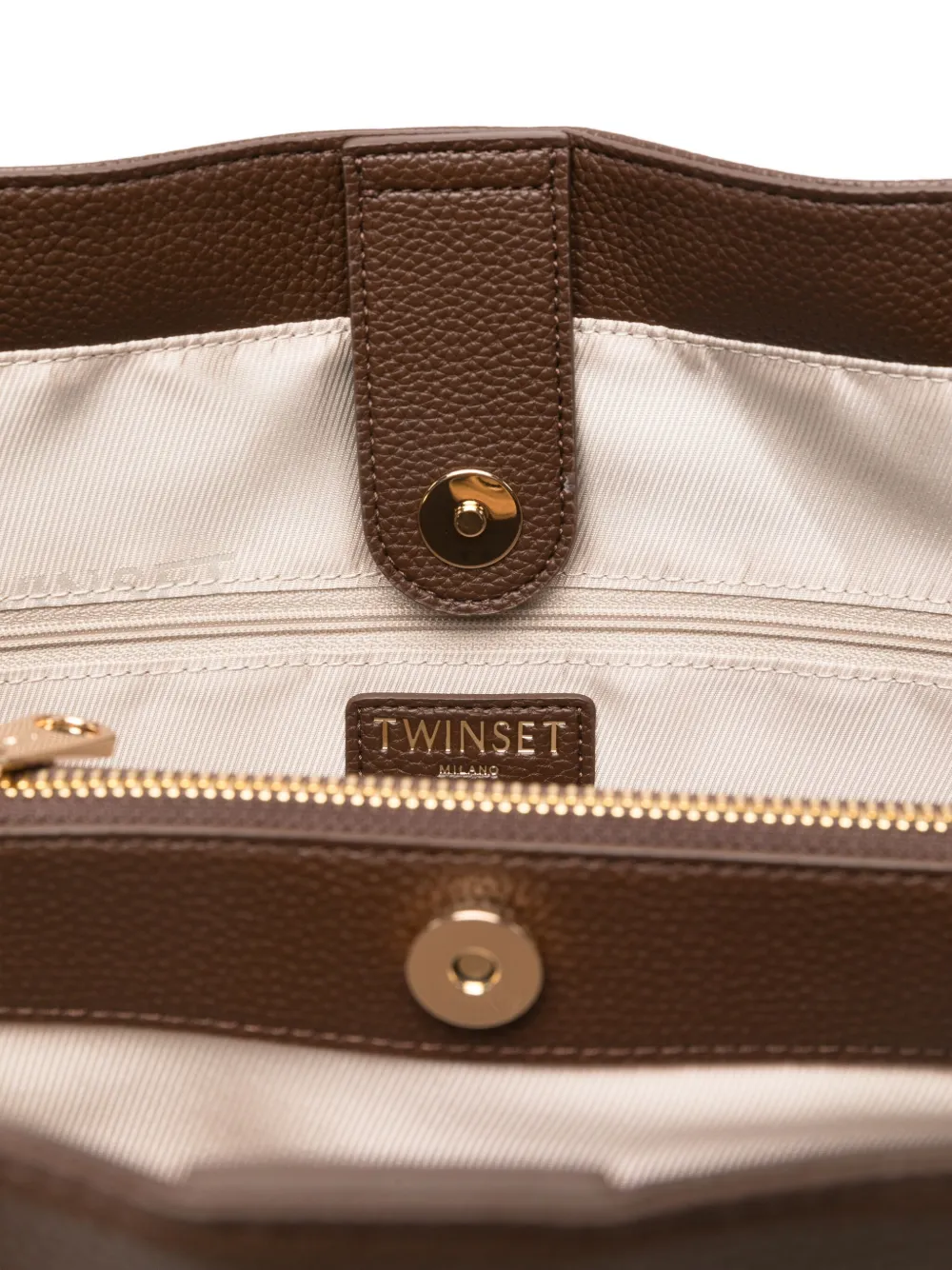 Twinset Key-charm Tote Bag In Brown