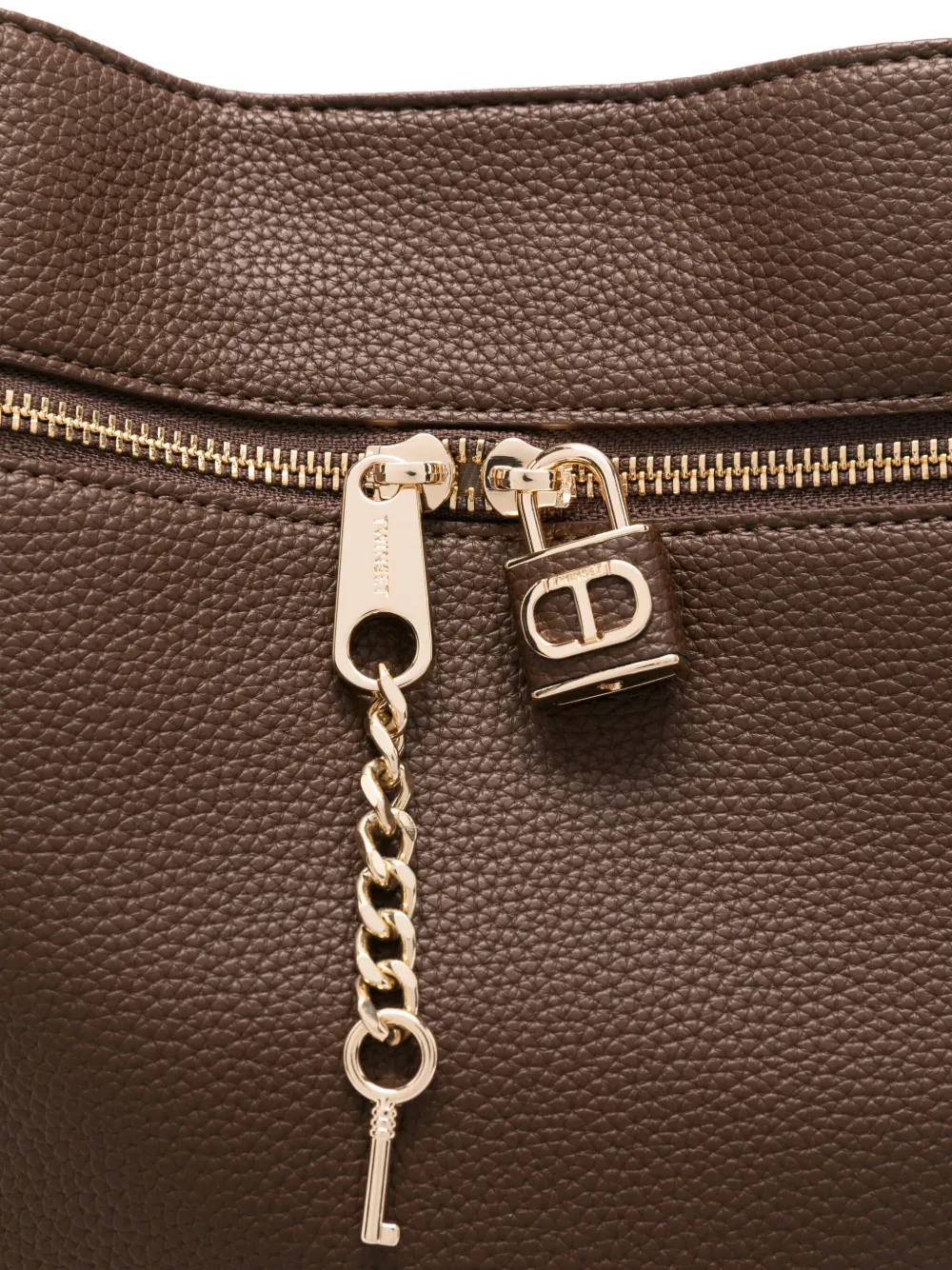 Twinset Key-charm Tote Bag In Brown
