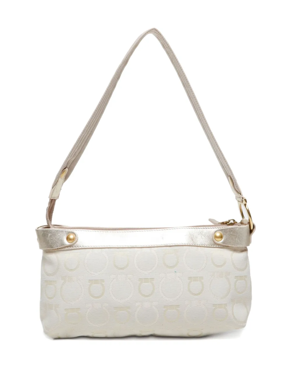 Ferragamo Pre-Owned 2000s Gancini-pattern shoulder bag | Neutrals | Image 1