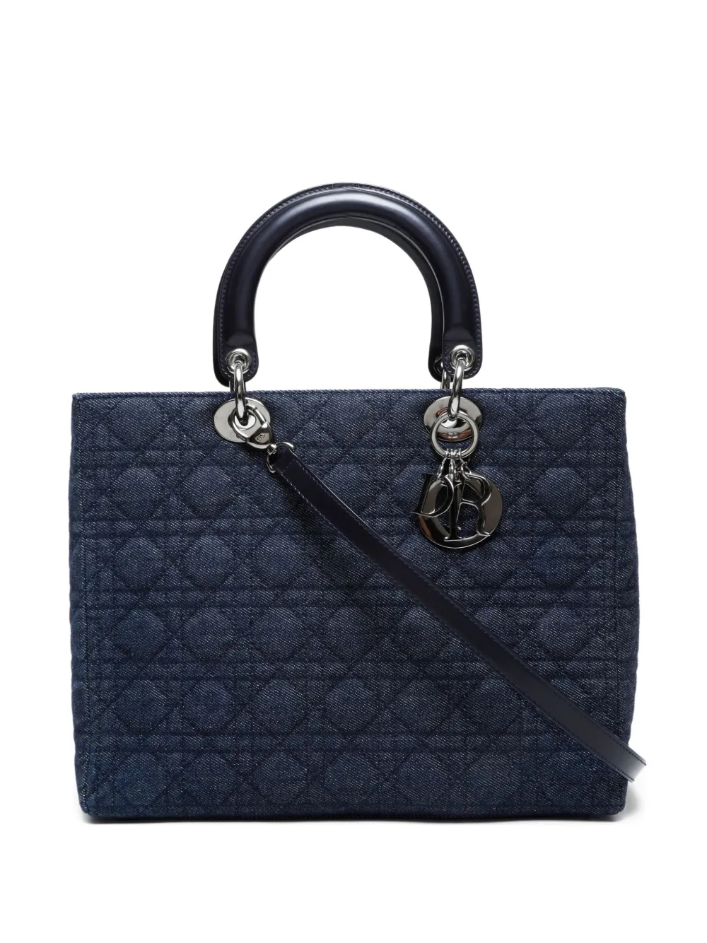 Christian Dior Pre-Owned 2000-2010s レディ デニムハンドバッグ L - ブルー Christian Dior Pre-Owned 2000-2010s レディ デニムハンドバッグ L - ブルー