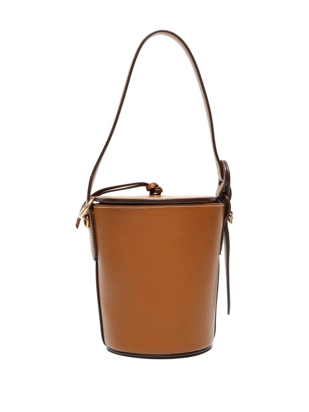 Pre-owned Miu Miu 2020-2024 Leather Bucket Bag In Brown