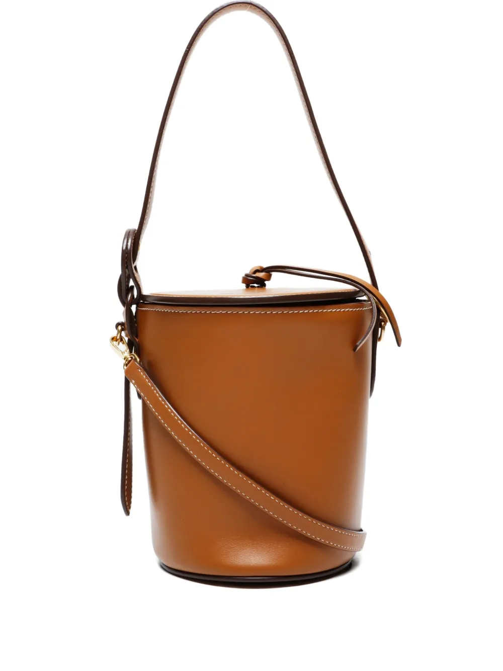 Pre-owned Miu Miu 2020-2024 Leather Bucket Bag In Brown