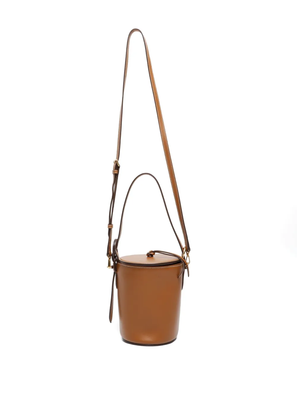Pre-owned Miu Miu 2020-2024 Leather Bucket Bag In Brown