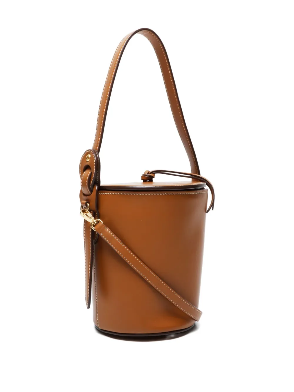 Pre-owned Miu Miu 2020-2024 Leather Bucket Bag In Brown
