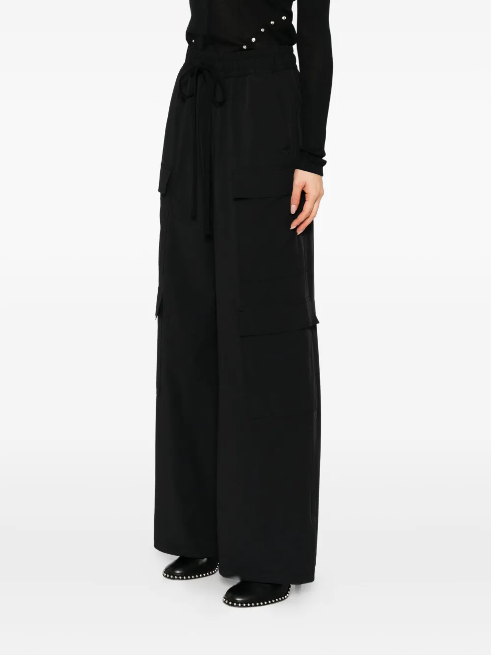 Thom Krom Elasticated-waistband Trousers In Black