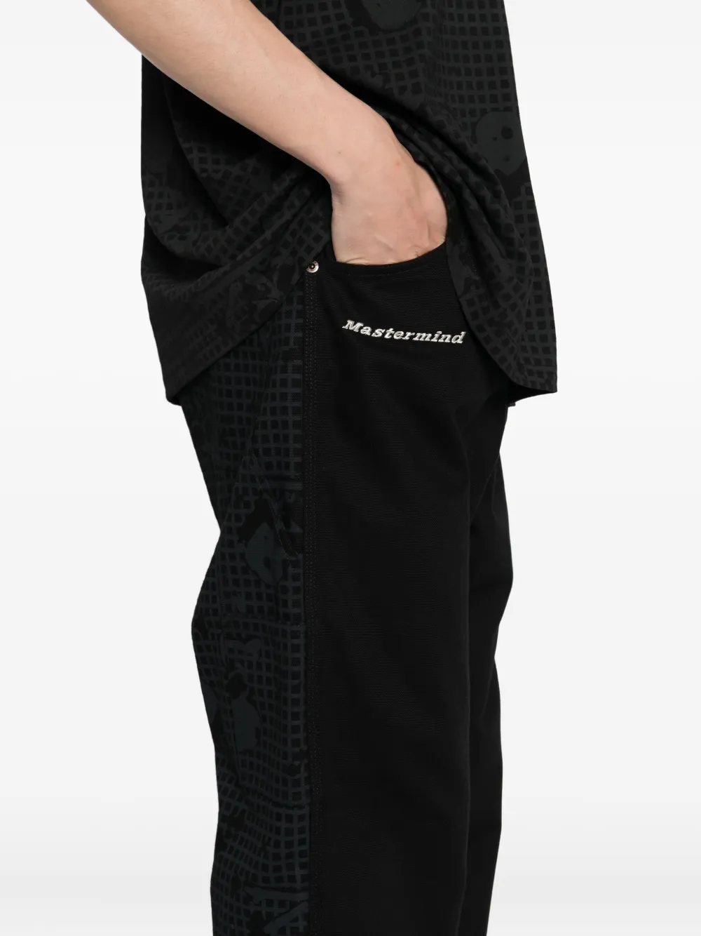 Mastermind Japan X Dickies Graphic-print Trousers In Black