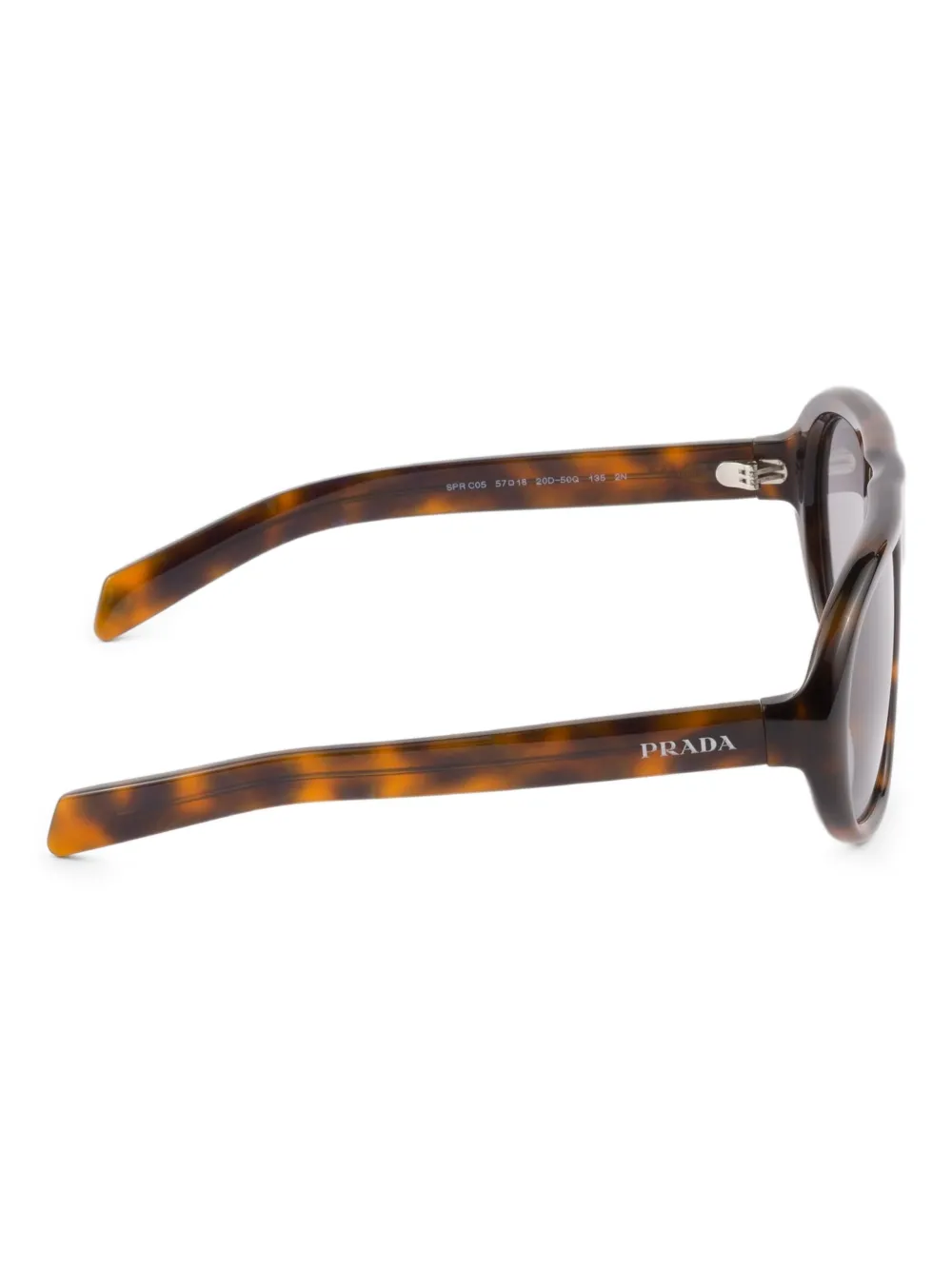 Prada Eyewear Zonnebril met piloten montuur Bruin