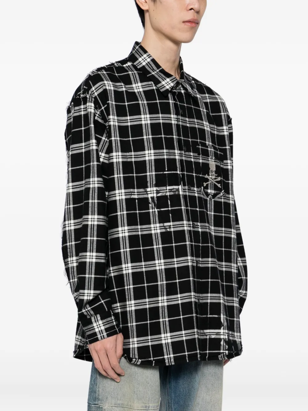 Mastermind World Overhemd met geborduurd logo Zwart