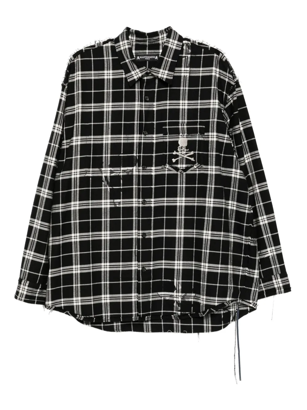 Mastermind World logo-embroidered shirt | Black | Image 1
