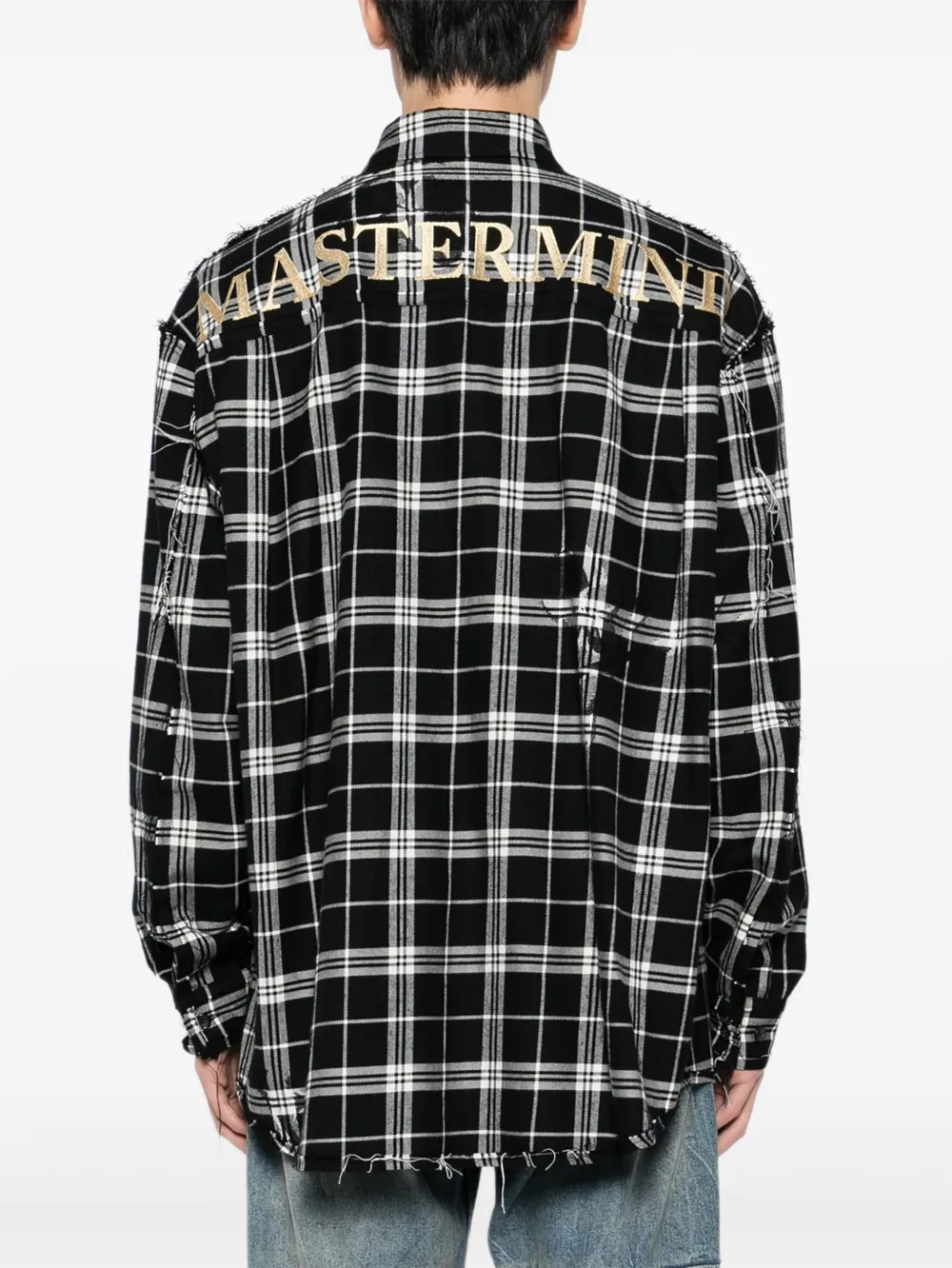 Mastermind World Overhemd met geborduurd logo Zwart