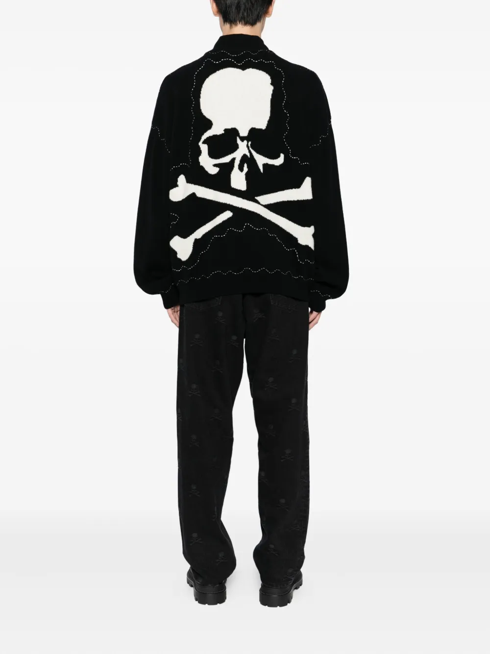 Mastermind Japan Trui verfraaid met logo - Zwart