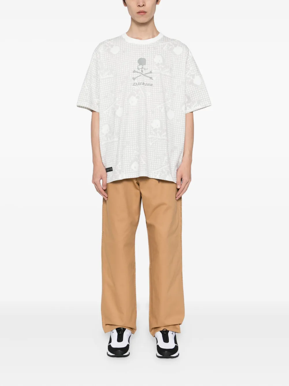 Mastermind Japan x Dickies logo-print T-shirt - Wit