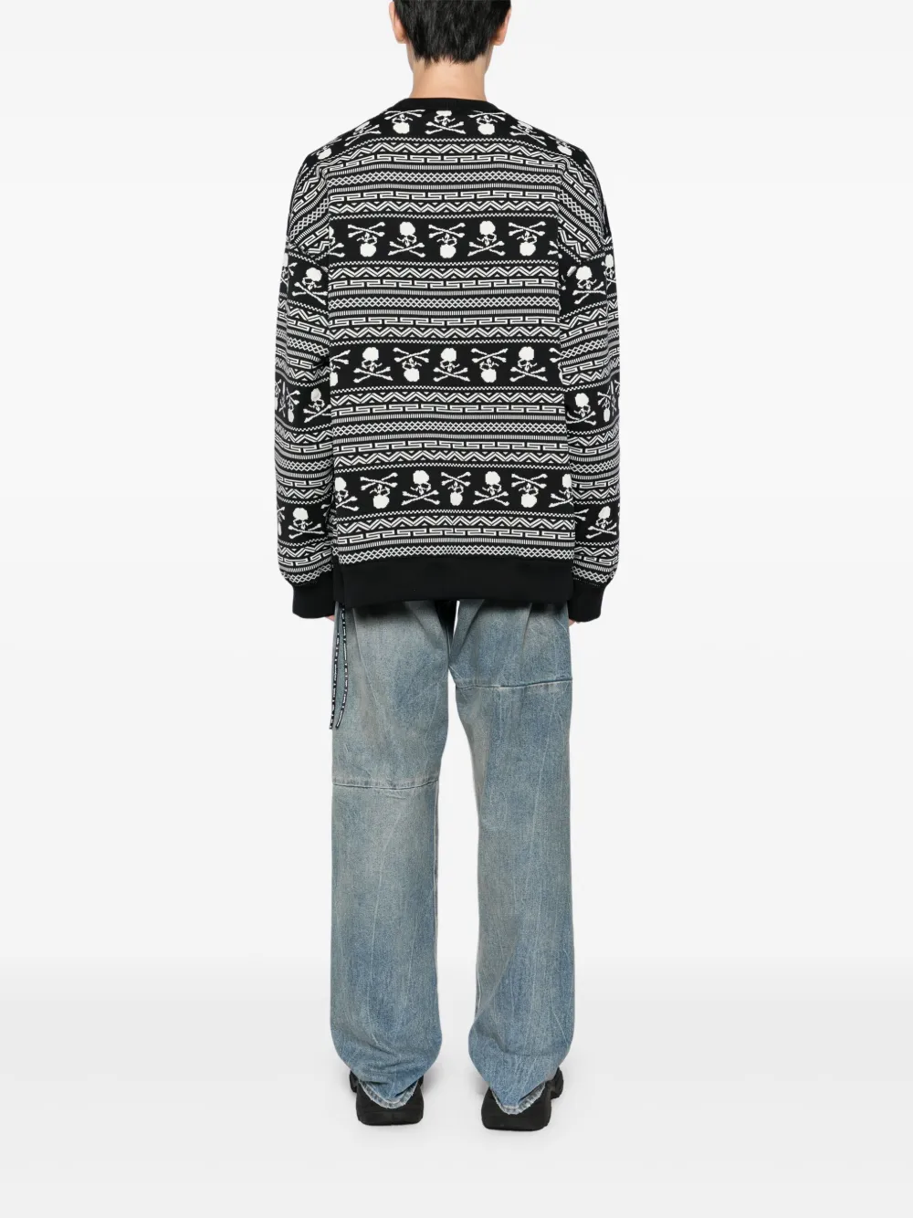 Mastermind Japan Sweater verfraaid met logo Zwart