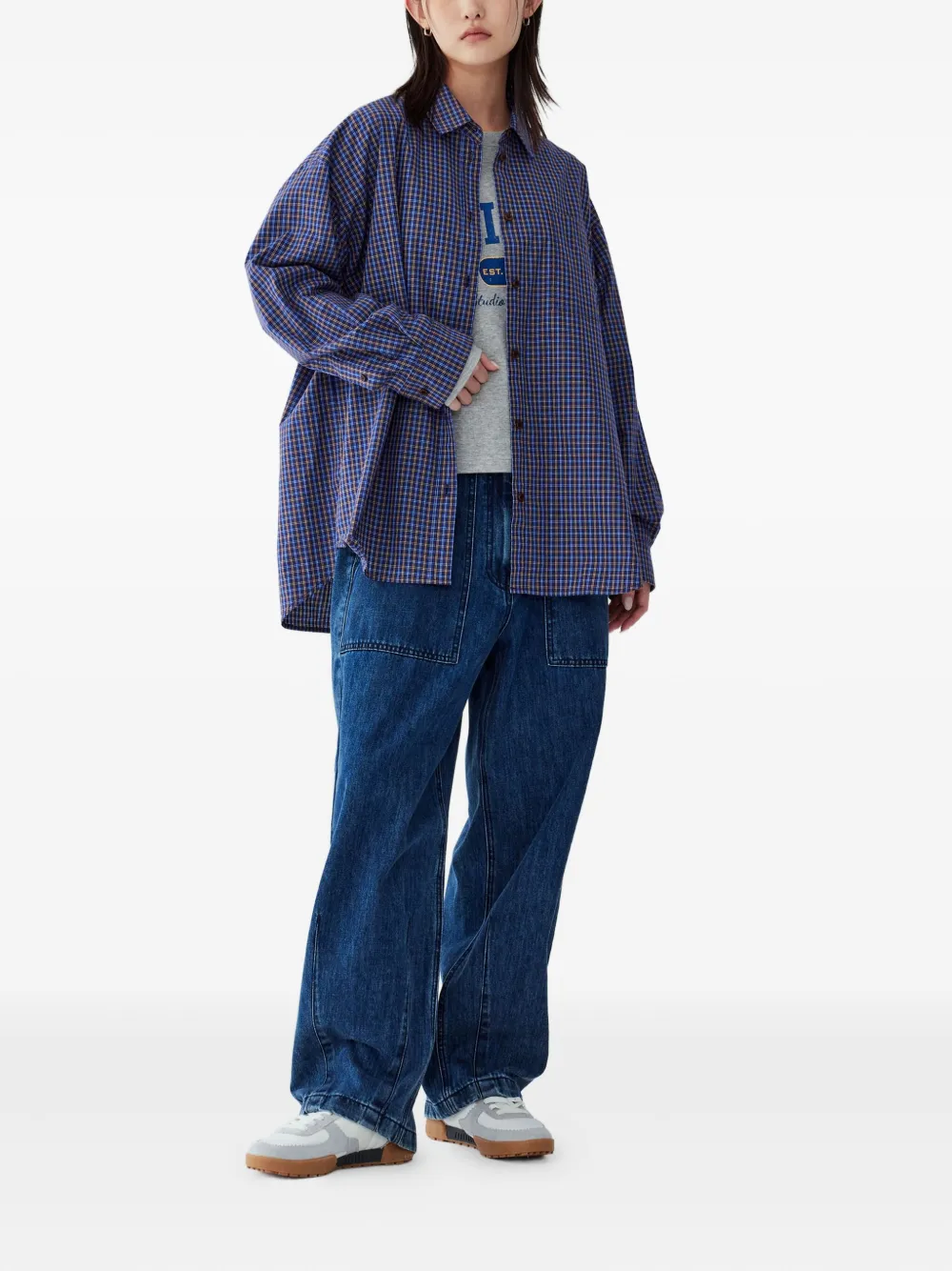 STUDIO TOMBOY checked pocket shirt - Blauw